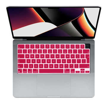 Силіконовий чохол-клавіатура Alogy для Apple Macbook Pro 14/16 M1 2021 Pink