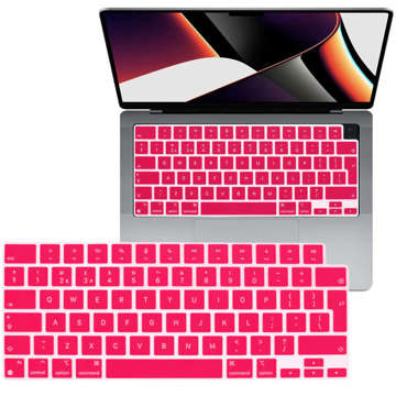 Силіконовий чохол-клавіатура Alogy для Apple Macbook Pro 14/16 M1 2021 Pink