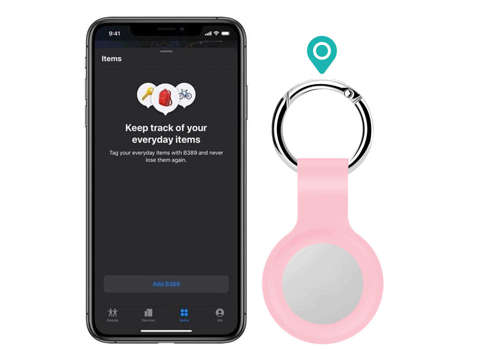Силіконовий чохол Alogy Key ring з карабіном для Apple AirTag Pink