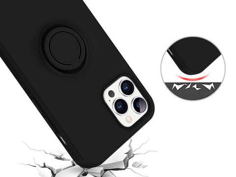 Силіконовий чохол Ring Ultra Slim Alogy для iPhone 12/12 Pro 6.1 Black