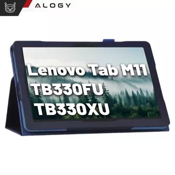 Скляний чохол для планшета Lenovo Tab M11 10,95" TB330FU/TB330XU/TB331FC чохол-підставка з відкидною кришкою для планшета Alogy темно-синій без стилуса