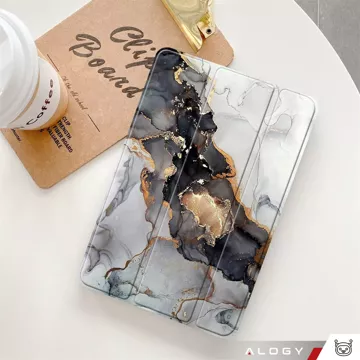 Скляний чохол для Apple iPad 10.9 Gen 10 2022 Tablet Cover Alogy Book Case Cloudy Marble Marble