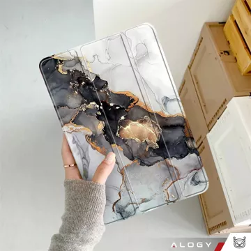 Скляний чохол для Apple iPad 10.9 Gen 10 2022 Tablet Cover Alogy Book Case Cloudy Marble Marble