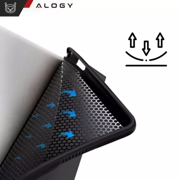 Скляний чохол для Samsung Galaxy Tab A9 Plus 2023 11" (X210/X215/X216) Tablet Cover Case Alogy Stand Black