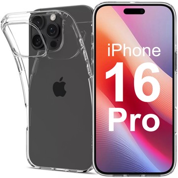 Скляний чохол для iPhone 16 Pro Захисний чохол Spigen Liquid Crystal для телефону Crystal Clear