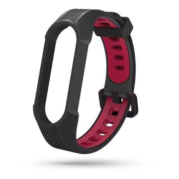 Спортивний ремінець Armor для Xiaomi Mi Smart Band 5/6/6 NFC / 7 Black / Red