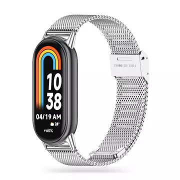 Сталевий ремінець для браслета Milaneseband для Xiaomi Smart Band 8/8 NFC Silver