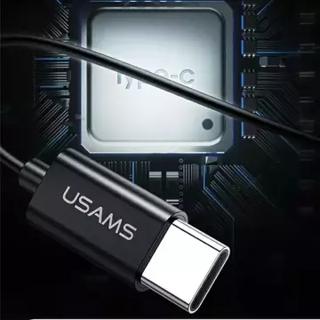 Стереонавушники USAMS EP-43 металеві USB-C чорні/чорні HSEP4301