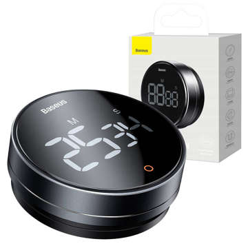 Таймер зворотного відліку Кухонний таймер Baseus Heyo Pro Dark Digital Rotary Timer Grey