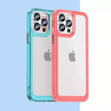 Тверда накладка Outer Space Case для iPhone 12 Pro Max з гелевою рамкою синього кольору