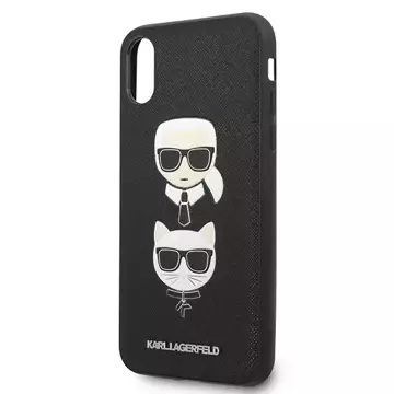 Твердий чохол Etui Karl Lagerfeld KLHCI65SAKICKCBK для iPhone XS Max Saffiano Karl