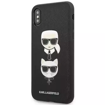 Твердий чохол Etui Karl Lagerfeld KLHCI65SAKICKCBK для iPhone XS Max Saffiano Karl