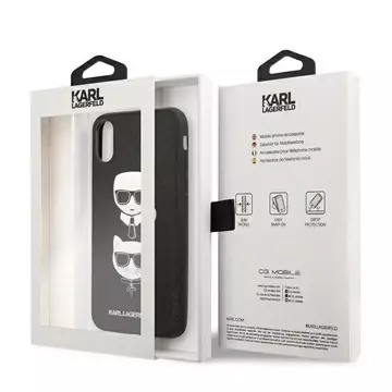 Твердий чохол Etui Karl Lagerfeld KLHCI65SAKICKCBK для iPhone XS Max Saffiano Karl