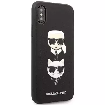 Твердий чохол Etui Karl Lagerfeld KLHCI65SAKICKCBK для iPhone XS Max Saffiano Karl