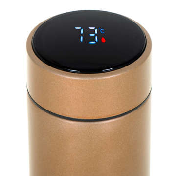 Термочашка Smart thermos bottle LED bottle 500ml bottle sensor temperature Gold