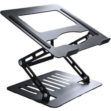 Тримач для ноутбука Macbook Tablet 17" stand stand складаний регульований алюміній для столу 25 x 21.5cm Alogy Graphite