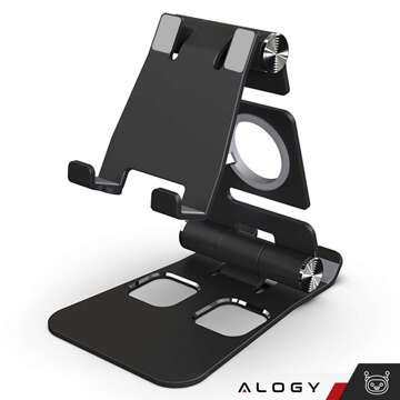 Тримач для телефону Smartwatch Tablet 11 Stand Desk Stand Desktop Solid Foldable for Alogy Tablet Phone Black