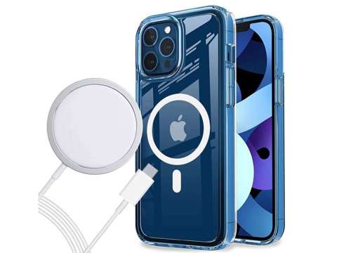 Ультратонкий броньований чохол Alogy для зарядних пристроїв Qi для iPhone 12 / Pro Transparent Qi Charger