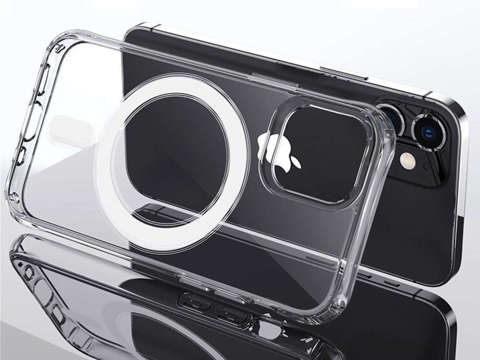 Ультратонкий броньований чохол Alogy для зарядних пристроїв Qi для iPhone 12 / Pro Transparent Qi Charger