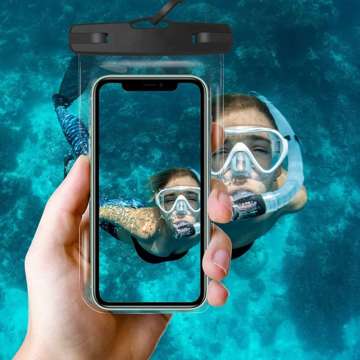 Універсальний водонепроникний чохол для 6,9 "Waterproof Case Black / Clear