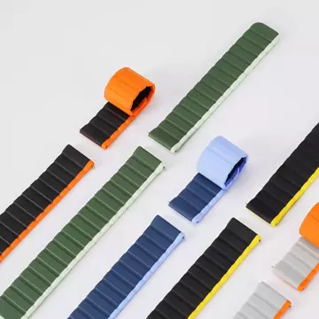 Універсальний магнітний ремінець Samsung Galaxy Watch 3 45 мм / S3 / Huawei Watch Ultimate / GT3 SE 46 мм Dux Ducis Strap (версія 22 мм LD) - чорний / жовтий