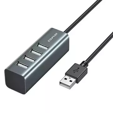 ХАБ AWEI CL-122 4xUSB-A/USB-A чорний/чорний