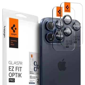 ЧОХЛО ДЛЯ ФОТОКАМЕРИ SPIGEN OPTIK.TR ”EZ FIT” ЗАХИСТ КАМЕРИ 2-PACK IPHONE 14 PRO / PRO MAX / 15 PRO / PRO MAX BLUE TITANIUM