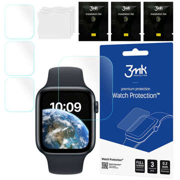 Чорна кришка для Apple Watch SE 2022 44 мм 3 мк Watch Protection™ v. ARC