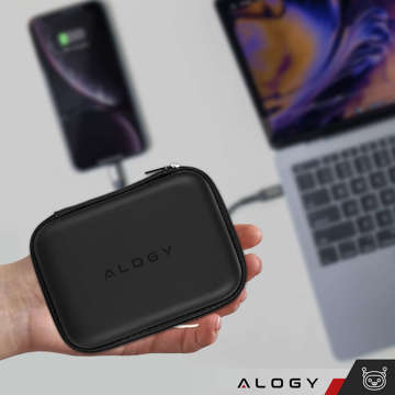 Чохол великий коробка на блискавці Alogy Protect чехол універсальний для аксесуарів навушники кабель зарядний Чорний