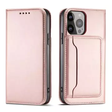 Чохол для картки з магнітом для iPhone 13 Pro Max Pouch Card Wallet Card Holder Pink