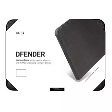 Чохол для ноутбука UNIQ Dfender Sleeve 16" чорний/вугільно-чорний