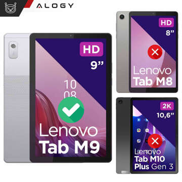 Чохол для планшета Lenovo Tab M9 2023 9". TB310XU TB310FU Чохол-книжка Alogy із захисним темно-синім склом