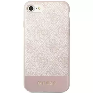 Чохол для телефона Guess для iPhone 7/8/SE 2020 / SE 2022 рожевий/рожевий жорсткий чохол 4G Stripe Collection