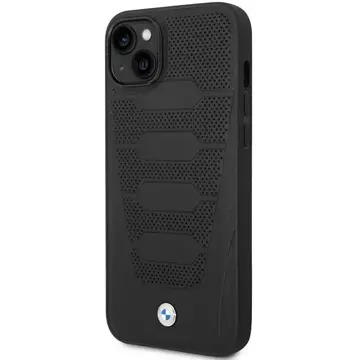 Чохол для телефону BMW BMHCP14S22RPSK для Apple iPhone 14 6.1" чорний/чорний шкіряні сидіння з малюнком
