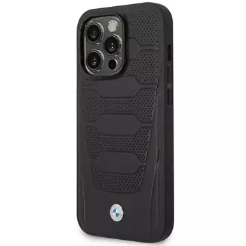 Чохол для телефону BMW BMHMP14L22RPSK для Apple iPhone 14 Pro 6.1" black/black Leather Seats Pattern MagSafe