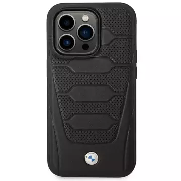 Чохол для телефону BMW BMHMP14X22RPSK для Apple iPhone 14 Pro Max 6.7" black/black Leather Seats Pattern MagSafe