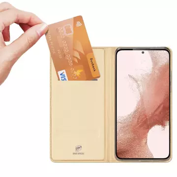 Чохол для телефону Dux Ducis Skin Pro для Samsung Galaxy S23 Flip Card Wallet Stand Gold