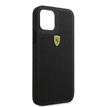 Чохол для телефону Ferrari iPhone 12/12 Pro 6.1" black/black hardcase On Track Perforated