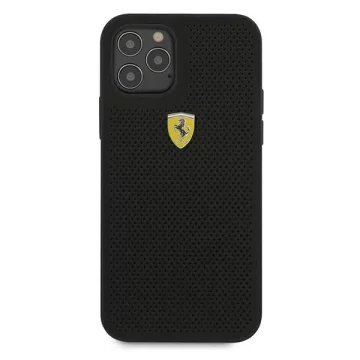 Чохол для телефону Ferrari iPhone 12/12 Pro 6.1" black/black hardcase On Track Perforated