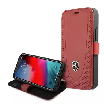 Чохол для телефону Ferrari iPhone 12 mini 5.4" червоний/червона книга Off Track Perforated