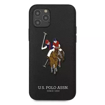 Чохол для телефону US Polo Embroidery Collection iPhone 12/12 Pro 6.1". чорний/чорний