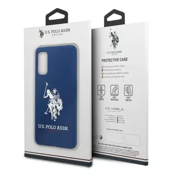 Чохол для телефону US Polo Silicone Collection для Samsung Galaxy S20 темно-синій