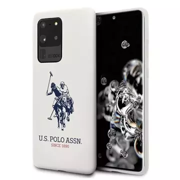 Чохол для телефону US Polo Silicone Collection Samsung Galaxy S20 Ultra білий/білий