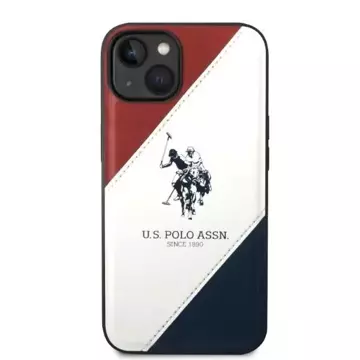 Чохол для телефону US Polo Tricolor Embossed iPhone 14 Plus 6.7" білий/білий