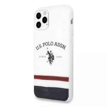 Чохол для телефону US Polo Tricolor Pattern Collection для iPhone 11 Pro білий/білий