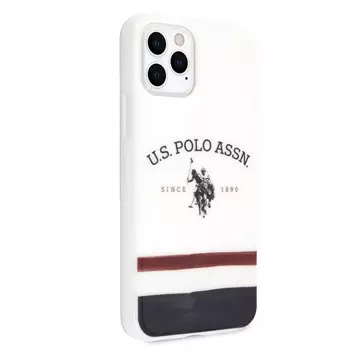 Чохол для телефону US Polo Tricolor Pattern Collection для iPhone 11 Pro білий/білий