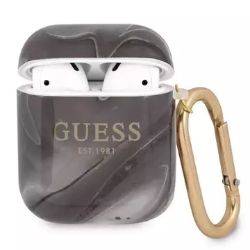 Чохол для AirPods Guess GUA2UNMK Czarny/black Marble Collection