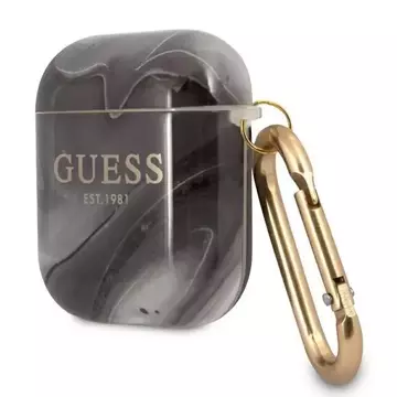 Чохол для AirPods Guess GUA2UNMK Czarny/black Marble Collection