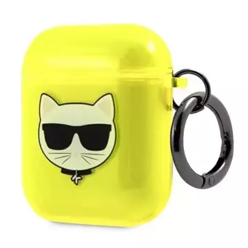 Чохол для AirPods Karl Lagerfeld KLA2UCHFY жовтий/жовтий Choupette