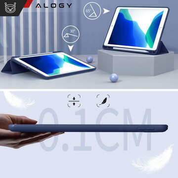 Чохол для Apple iPad 10.2 9 Gen 8/7 2021/2020/2019 Smart Pencil Case Alogy TPU Tablet Cover Navy Blue Glass